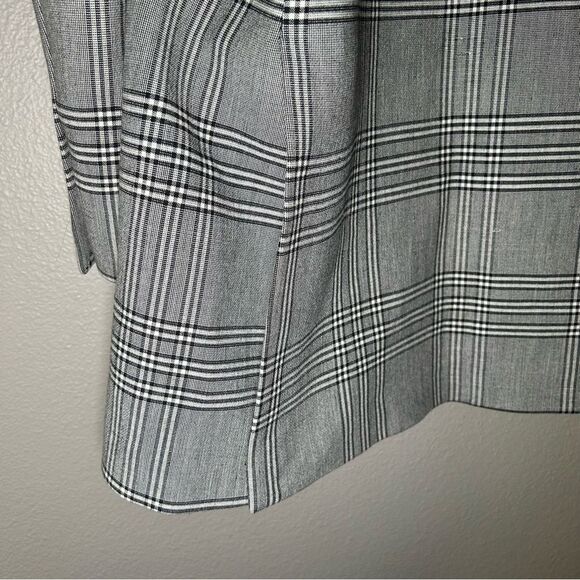 ZARA gray plaid oversized blogger favorite blazer women’s size small - Picture 8 of 15